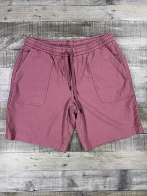 Athleta 短裤女式大号粉色 Farallon 百慕大拉棉休闲休闲 — 第 1/4 张图片