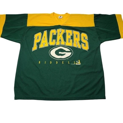 Camiseta deportiva vintage de los Green Bay Packers para hombre grande años 90 Riddell 1996 NFL Foto 1 de 4