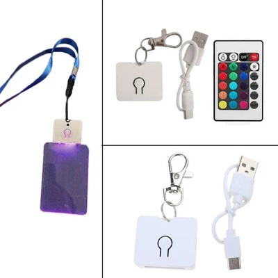 High Transparency Acrylic Keychain Pendant With LED Light For Unique Accessories - Image 1 of 4