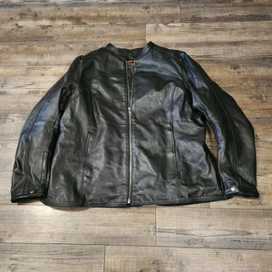 True Element 3X Giacca Moto Pelle Interno Rimovibile Nero Armadio - Foto 1 di 9