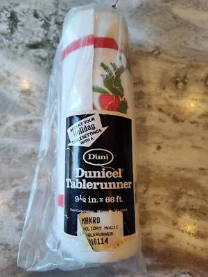 De Colección Duni Navidad Tablerunner Papel Grueso Cortado a Tamaño 9 1/2" x 66 Pies Arco Acebo Foto 1 de 3