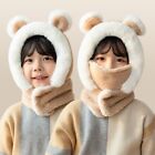 Plush Cartoon Bear Ear Flags Pullover Cap Kids Plush Warm Cute Fur Cap