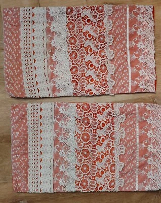 Funda de almohada con 2 detalles Pier1 funda con cremallera boho encaje abuela núcleo cabaña elegante Foto 1 de 4