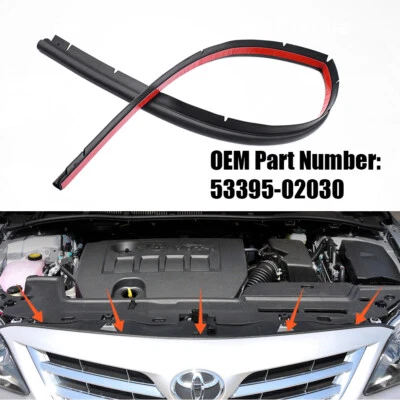 Hood to Front End Bumper Panel Rubber Seal Strip For Toyota Corolla 2007-2013 - Image 1 of 4