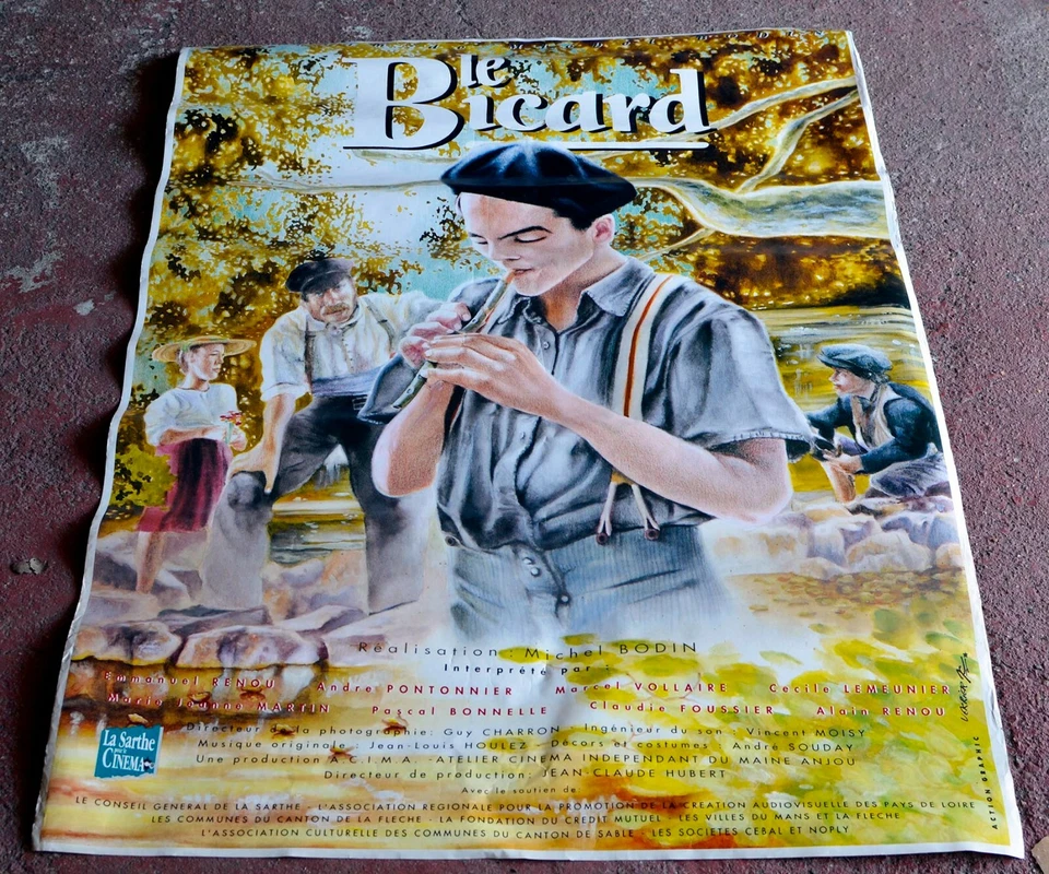 LE BICARD (1990) de Michel Bodin (film tourné en SARTHE) Affiche cinéma 80x120cm - Photo 1/1