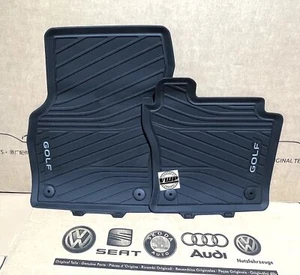 VW Golf MK8 R GTI Front Rubber Foot Mats All Weather Summer Winter New OEM RHD - Picture 1 of 7