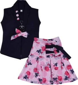 Girls Party(Festive) Top Skirt (Blue) - Picture 1 of 2