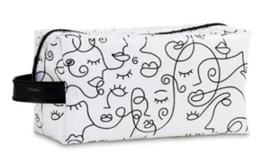 Health & Beauty / Make Up Tote Bag, Travel Plastic, Zipper, White / Black - Picture 1 of 8