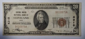 1929 $20 Central United National Bank of Cleveland Charter 4318 (PM-316) - Picture 1 of 2