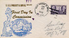 VINTAGE POSTAL HISTORY NAVAL MILITARY COVER - 1946 USS FORREST B ROYAL COMMISSIO