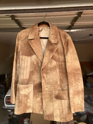 MENS ROBERT LEWIS VINTAGE PECAN BROWN LEATHER/SUEDE BLAZER/SPORTS JACKET SZ 40 - Image 1 of 4