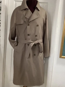 NUEVO IMPERMEABLE BEIGE DOBLE PECHO CINTAS ABRIGO DE TRINCHERA REVESTIMIENTO CON CREMALLERA 42L/L - Imagen 1 de 12