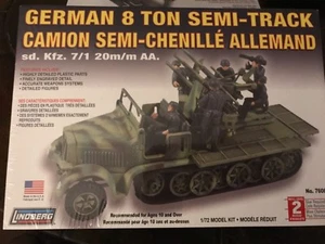 Lindberg German 8 Ton Semi-Track Vehicle New Factory Sealed 1:72 Scale - Picture 1 of 2