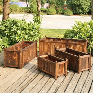 30/60/90CM Wooden Raised Garden Bed Kit Rectangular Elevated Ground Planter - Picture 1 of 15