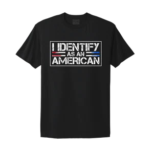 I Identify As An American Patriotic Happy Fathers Day 4th Of July Gift T-shirt - Picture 1 of 1
