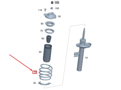 NUEVO MUELLE HELICOIDAL DELANTERO MERCEDES-BENZ GLA H247 A2473211300 SIN DEBER 🇺🇸 Foto 1 de 4