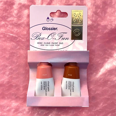 💕 Glossier MINI Cloud Paint Duo BRAND NEW Sold Out RARE!! Colors Puff + Rise - Image 1 of 4