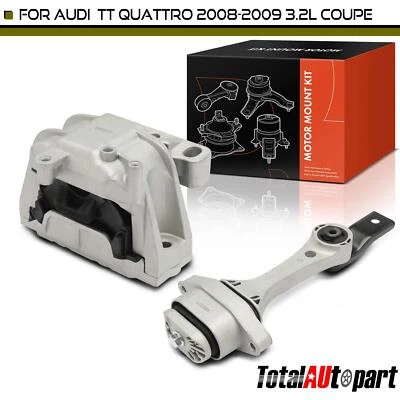 Soporte de motor y transmisión 2 piezas para Audi TT Quattro 2008 2009 cupé de 3,2 L Foto 1 de 4