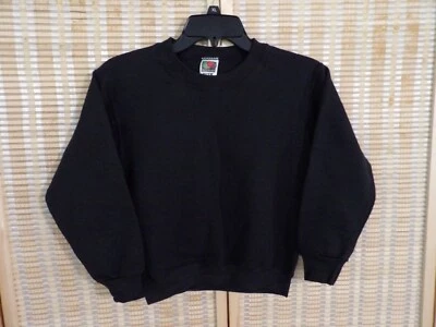 Sudadera negra manga larga Fruit Of The Loom para jóvenes talla 10/12 nueva sin etiquetas Foto 1 de 4