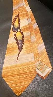 ПРЕВОСХОДНЫЙ винтажный ВИНДЗОР 40-х ШИРОКИЙ ГАЛСТУК АБСТРАКТНЫЙ ОТЛИЧНЫЕ ЦВЕТА КАК ТРУДНО НАЙТИ С РУЧНОЙ РОСПИСЬЮ - Изображение 1 из 3