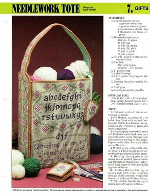 Bolsa tote de bordado 1 lona plástica padrões projetos de artesanato por Annies Attic - Imagem 1 de 2