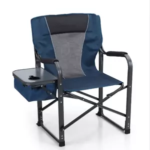 Director Chair Folding Camping Chair with Side Table Heavy Duty Portable Chair - Picture 1 of 8