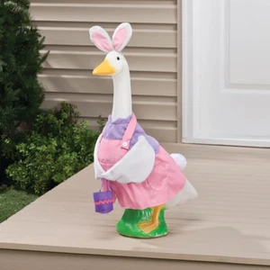 Easter Bunny Girl Outfit Costume for 23"H Goose Gone Viral Porch Outdoor Decor - Picture 1 of 8