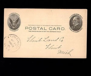 State of Michigan Auditor General James Bradley Report 1905 Postal Card 1m - Picture 1 of 2