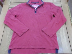 Boden Mens Zip Neck Sweater Jumper - Red - Size XS / S Oversize 40" Chest - Picture 1 of 9