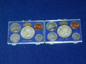 JUEGO DE 2 JUEGOS DE 1965 Y 1966 COMO NUEVOS con MONEDA DE MEDIO DÓLAR 40% PLATA - Imagen 1 de 11