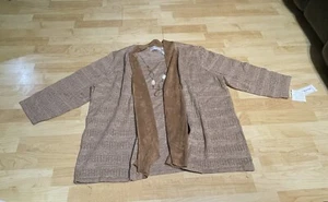 Maglione maglia Alfred Dunner marrone 2XL nuovo con etichetta - Foto 1 di 5