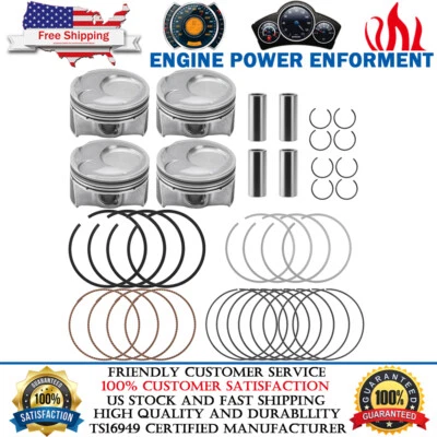 Kit de pistão e anéis para Kia Soul Forte Forte5 Forte Koup Hyundai 2.0L 2014-2018 - Imagem 1 de 4