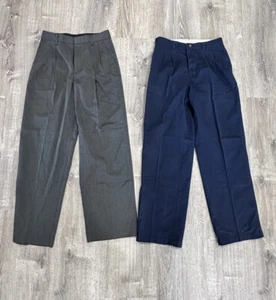 Boys Arrow Charcoal grey & Navy Blue Dress Pants Size 16 Reg. - Picture 1 of 9