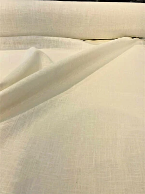 Ivory Linen Ramie Drapery Upholstery Fabric By The Yard - Image 1 of 4