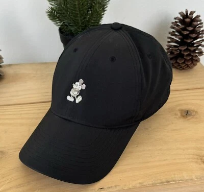 Nike Mickey Mouse Auténtico Disney Parks Dri-Fit Legacy91 Run OSFA Gorra Negra Foto 1 de 4