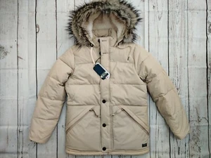 New Abercrombie & Fitch Ultra Sherpa Puffer Parka Coat Jack XS to XL Cream - Picture 1 of 5