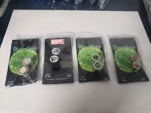 Rick and Morty + marvel 11mm acrylic gauges earrings Studs 316l X2 NEW - Picture 1 of 6