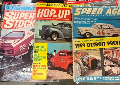 Lot Of 3 Drag racing  Mags Speed Age Aug.1958,Hop-Up July ‘63,Super Stock 1971 - Imagem 1 de 4