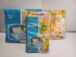 Vintage Floral Double Sheet Set Prairie Wildflowers Meadow JC Penny NEU - Bild 1 von 13
