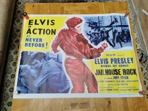VINTAGE POSTER "Jailhouse Rock" Re Issued Elvis Presley Judy Tyler Iconic Rolled - Bild 1 von 3
