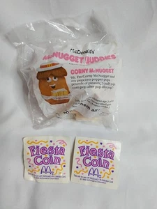 1988 Mcnugget Buddies Corny Factory Sealed W/2 Fiesta Coins - Picture 1 of 2