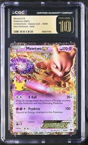 CGC 10 PRISTINE Mewtwo EX 2021 Celebrations Classic Collection 54/99 Pokemon - Picture 1 of 2