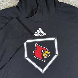 Adidas Men’s Small Louisville Baseball Black Lightweight Pullover Hoodie Shirt - Picture 1 of 5