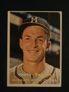1957 Topps Baseball Card# 392 Chuck Tanner (EX+) - Picture 1 of 2