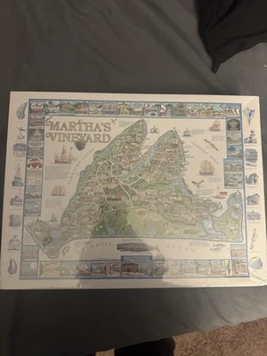 NEW 1994 HTF Version of Martha's Vineyard Map Island MA 1000 Piece Puzzle Pc - Image 1 of 3