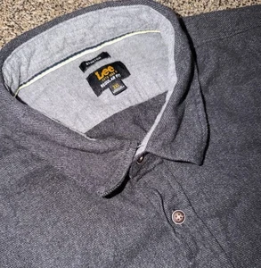Lee Camicia Uomo 3XL Grigio Regular Fit Elasticizzata Manica Lunga Bottoni Casual - Foto 1 di 6
