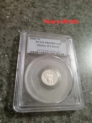 2000 W 1/10 oz $10 PROOF Platinum Eagle PR69 PCGS NICE LOW PRICE!! - Image 1 of 4