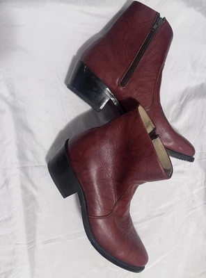 Botas Durango Para Hombre Talla 10 EE TR824 Rojo Marrón Cremallera Lateral Cuero al Tobillo Occidental Foto 1 de 4