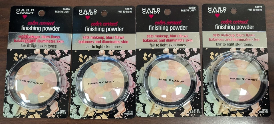 LOT OF 4 HARD CANDY COLOR CORRECT FINISHING POWDER 90870 FAIR TO LIGHT 0.42oz - Image 1 of 2