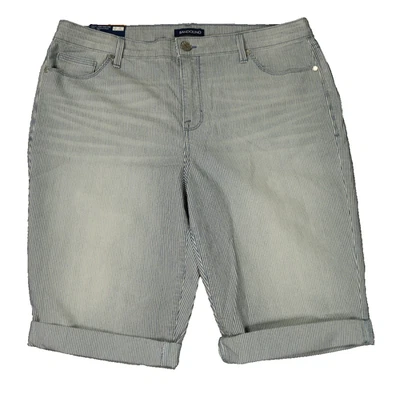 Bermudas Bandolino Riley cortas a rayas calce relajado tiro alto azul y blanco 12 Foto 1 de 4